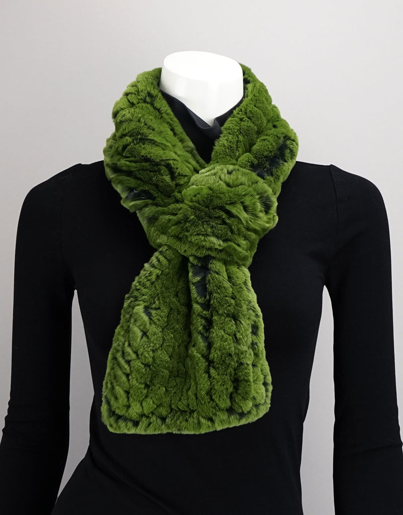 Cable Rex Scarf with Loop - Peridot