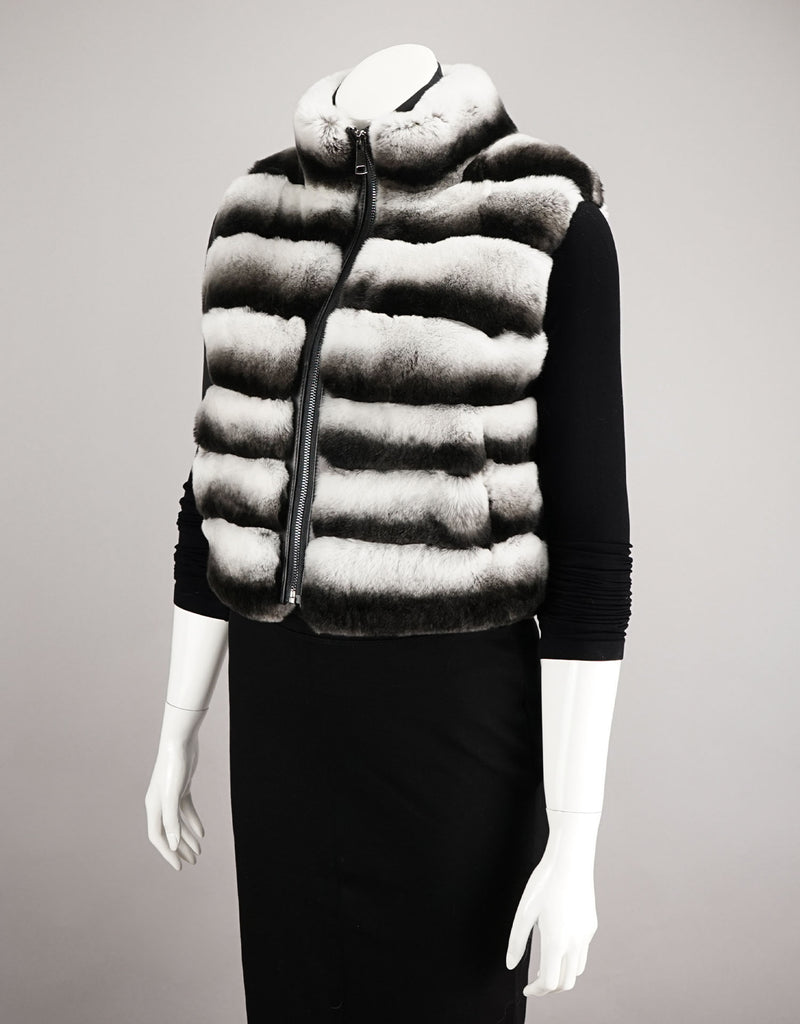 Rex Cropped Vest - ChinchillaRex