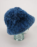 Woven Fur Hat - True Blue