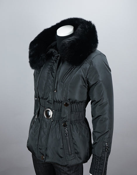 Belted Sporty Jacket-Black