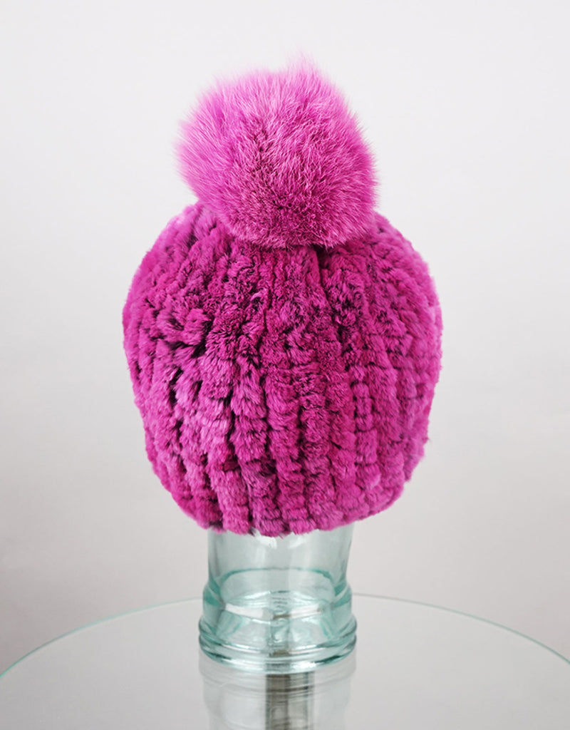 Classic Pom Pom Hat - Magenta