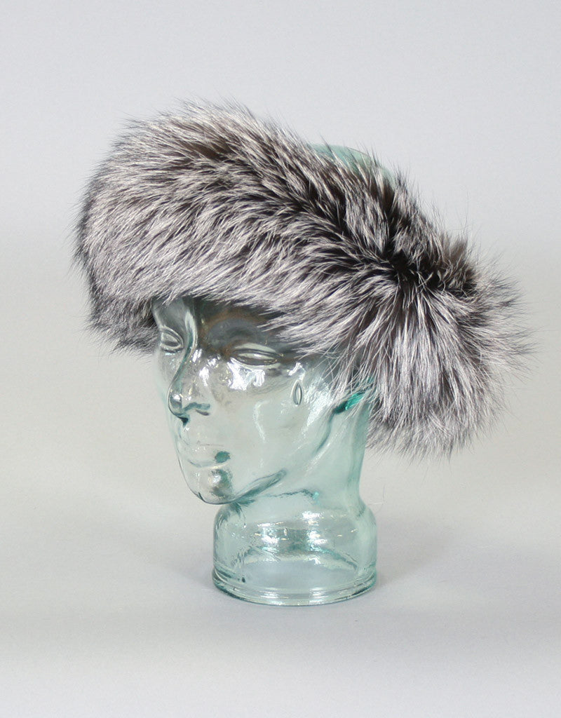 Fur Headband- Silver