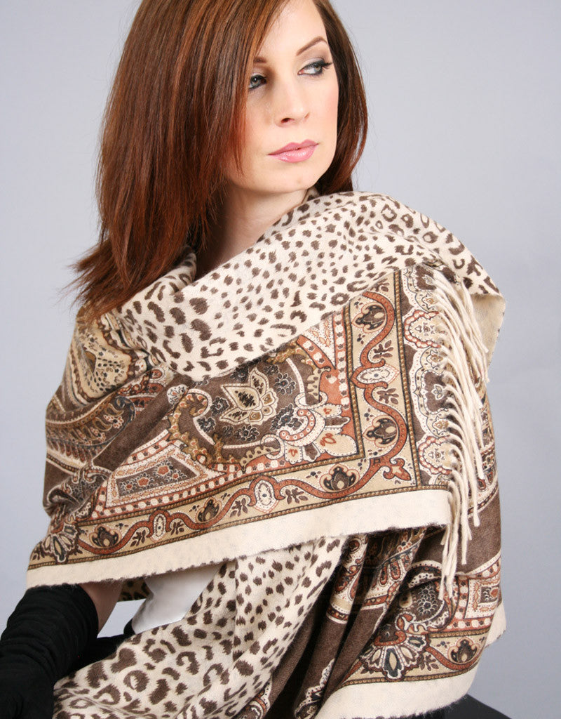 Cashmere Shawl- Brown