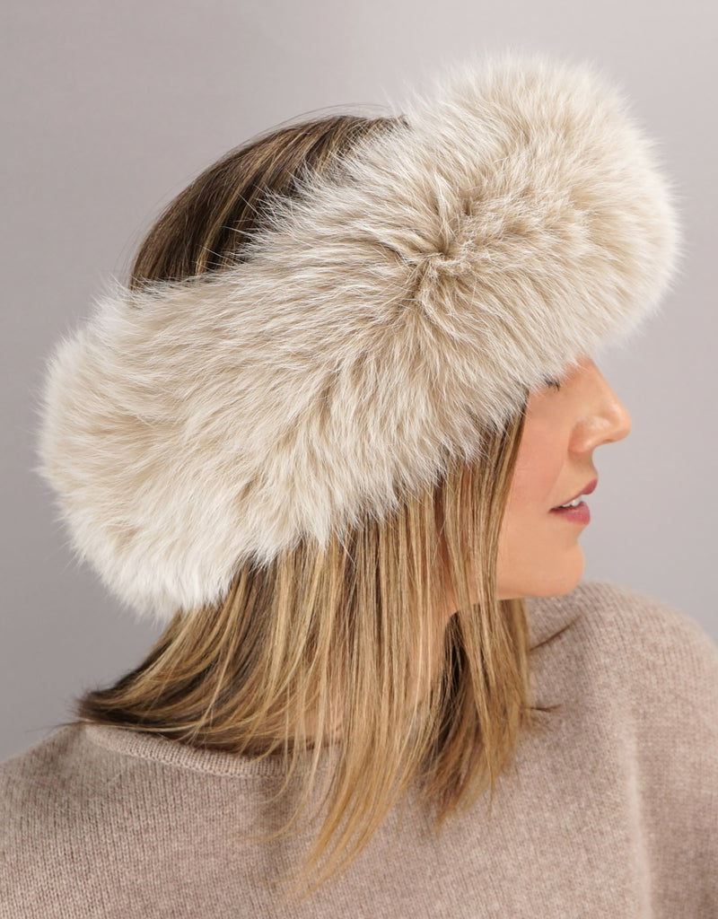 Fur Headband- Soft Blush