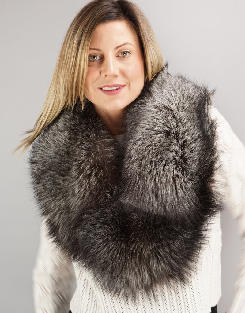 Classic Fur Collar- Silver