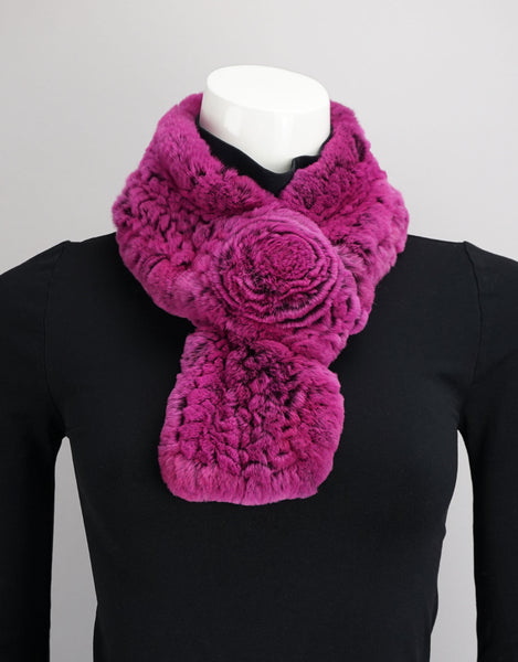 Rosette Scarf - Magenta