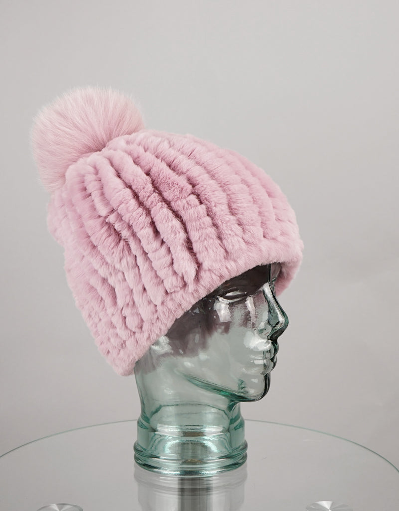 Classic Pom Pom Hat - Mauve