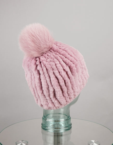 Classic Pom Pom Hat - Mauve