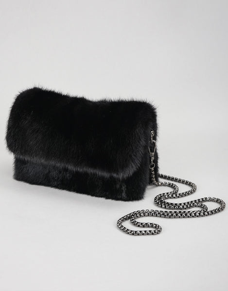 Mink Clutch - Black