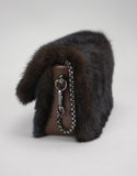 Mink Clutch - Dark Brown