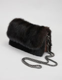 Mink Clutch - Dark Brown