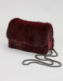 Mink Clutch - Burgundy
