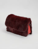 Mink Clutch - Burgundy