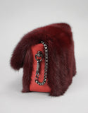 Mink Clutch - Burgundy