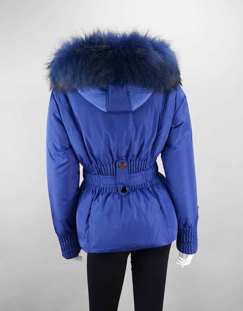 Belted Sporty Jacket-Electric Blue