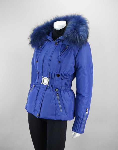 Belted Sporty Jacket-Electric Blue