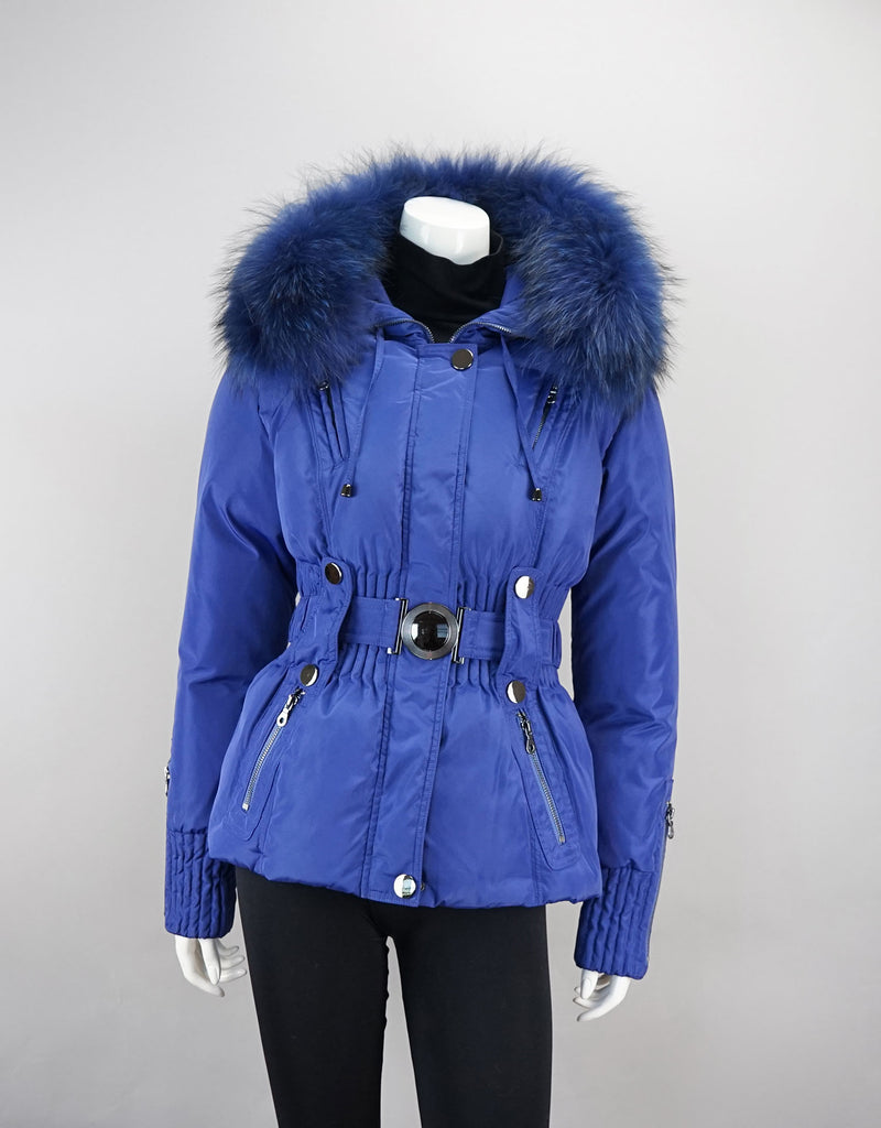 Belted Sporty Jacket-Electric Blue