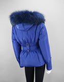 Belted Sporty Jacket-Electric Blue