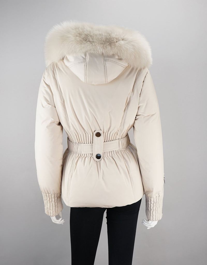 Belted Sporty Jacket-Beige