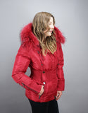 Belted Sporty Jacket-Red