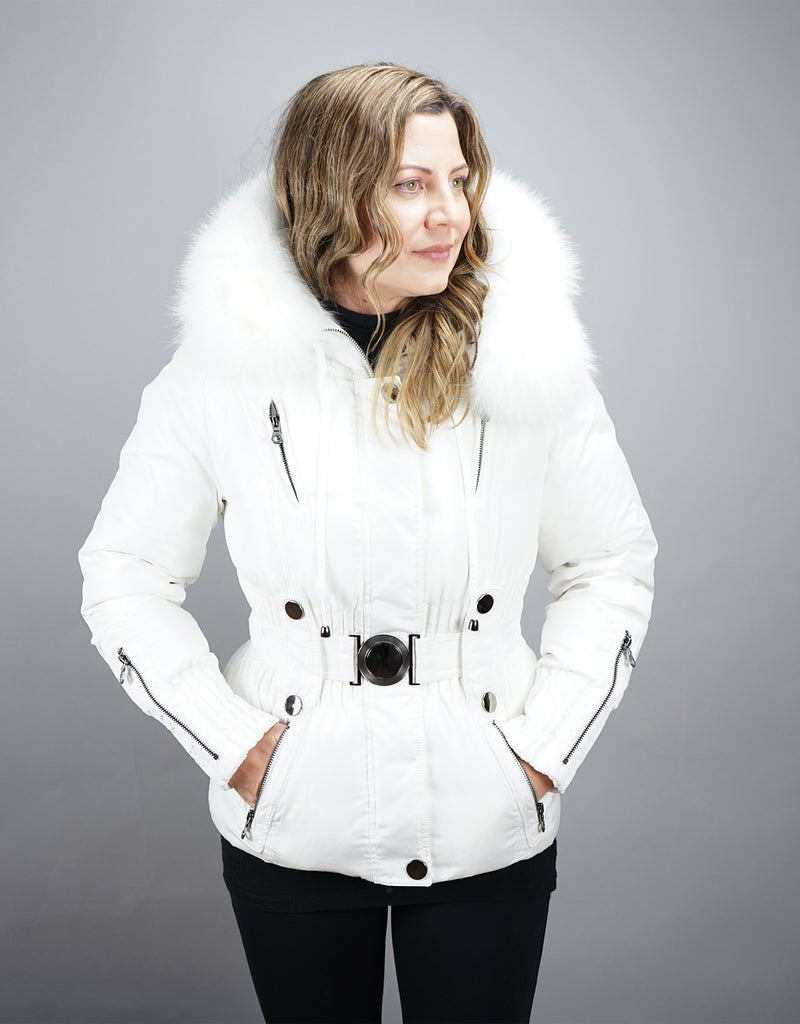 Belted Sporty Jacket-White