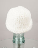 Mink Brim Hat - White