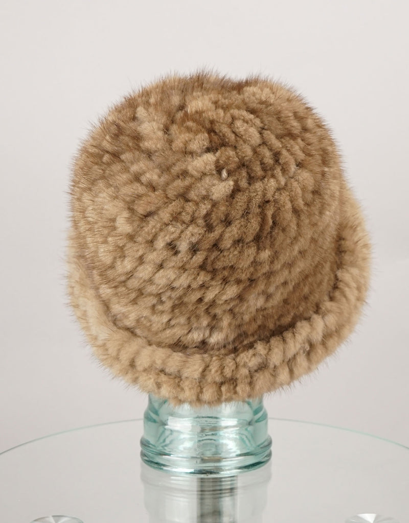 Mink Brim Hat - Light Brown