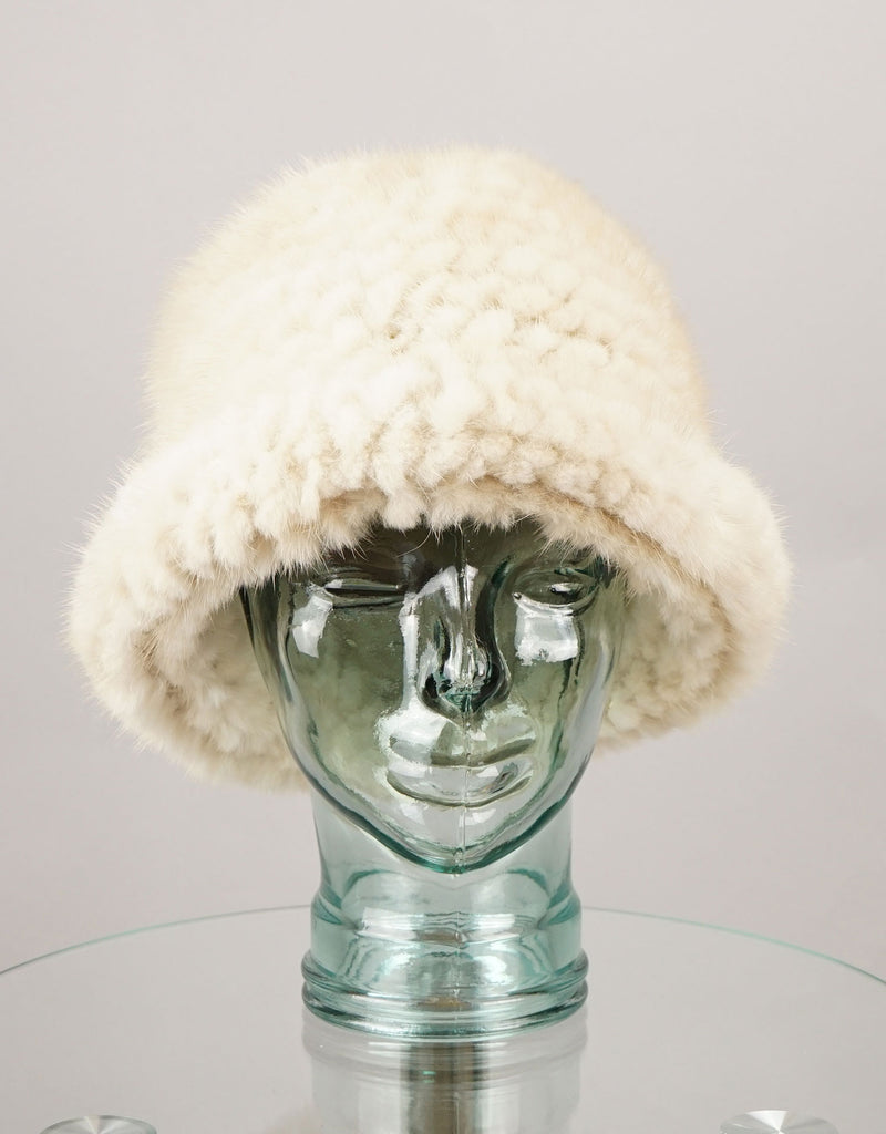 Mink Brim Hat - Pearl