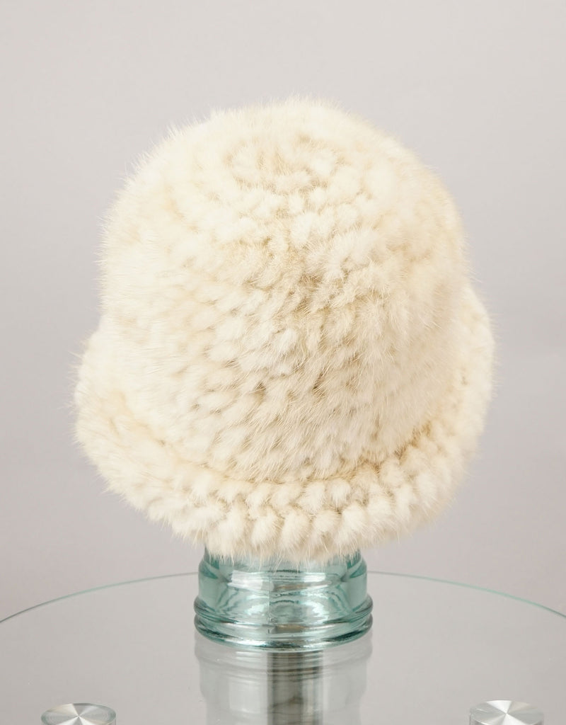 Mink Brim Hat - Pearl