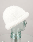 Mink Brim Hat - White