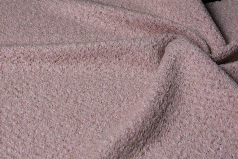 Wool & Alpaca Blend Mandarin Collar Cape - Pink