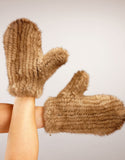 Mink Woven Mitten - Sable