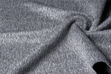 Petite Alpaca Cape with Fox Trim - Silver Black Snow