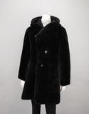 Reversible Sheepskin Coat with Roll Back Shawl Collar