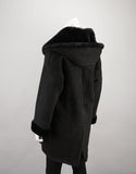 Reversible Sheepskin Coat with Roll Back Shawl Collar