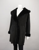 Reversible Sheepskin Coat with Roll Back Shawl Collar