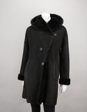 Reversible Sheepskin Coat with Roll Back Shawl Collar