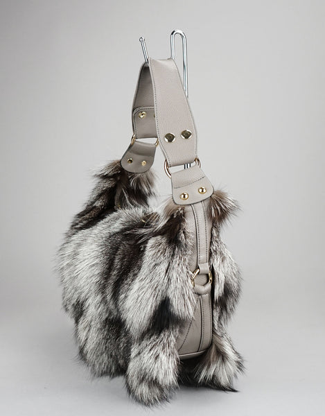 Fox Section Shoulder Bag - Silver