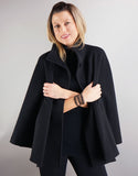 Belted Modern Cape/Jacket - Black