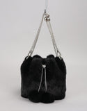 Mink Mini Bucket Bag - Black
