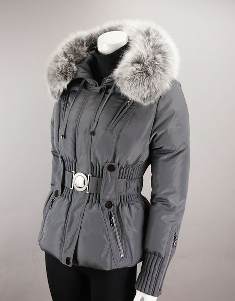 Belted Sporty Jacket-Charcoal