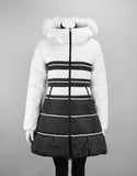 Modern Fitted A-Line Stroller - White Black