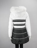 Modern Fitted A-Line Stroller - White Black