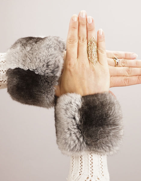 Cuffs - Natural Chinchilla