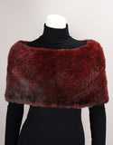 Minktail Stretch Cowl/ Shrug - Burgundy