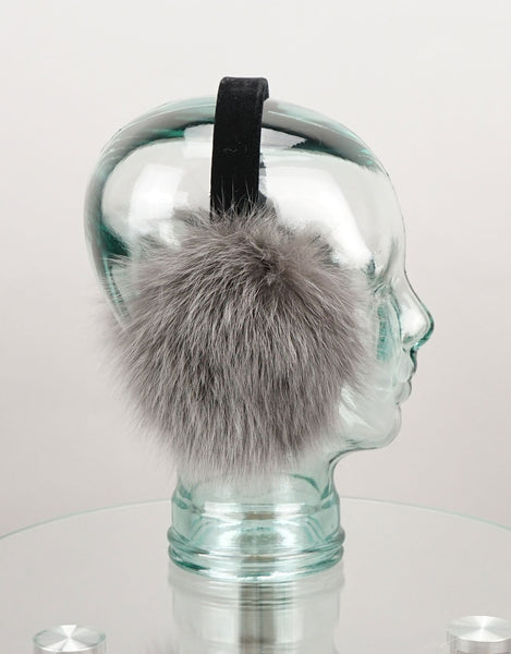 Velvet Band Fur Earmuff- Moody Grey