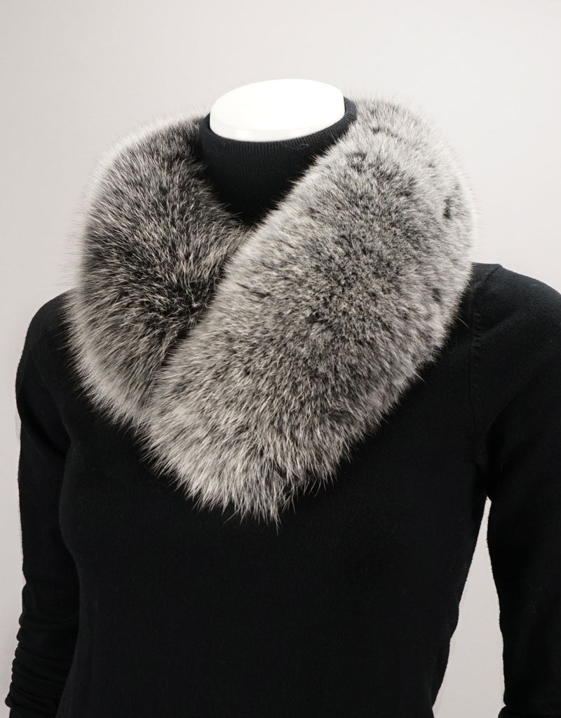 Fur Headband- Black Frost