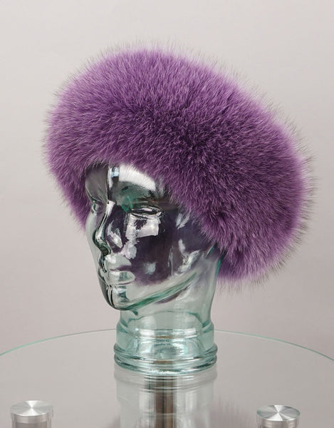 Fur Headband- Bright Purple