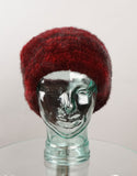 Stretch Mink Headband-Burgundy