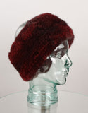 Stretch Mink Headband-Burgundy